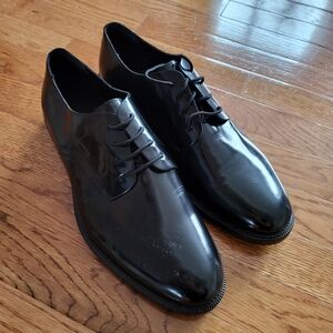 Burberry Glossy Black Leather Derbys